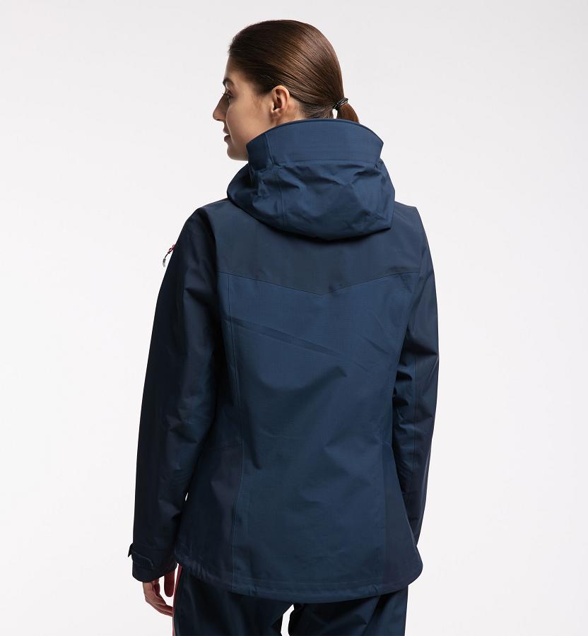 Haglöfs Womens Spitz Ski Jacket Dark Blue New Zealand 41385LAHR